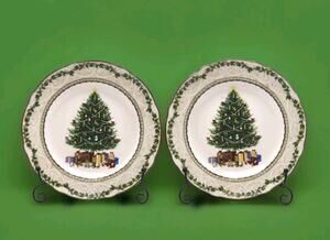 Noble Excellence Holly Tree Salad Plate 2 Piece Set 8 7/8" #6444545 SHIPS FAST